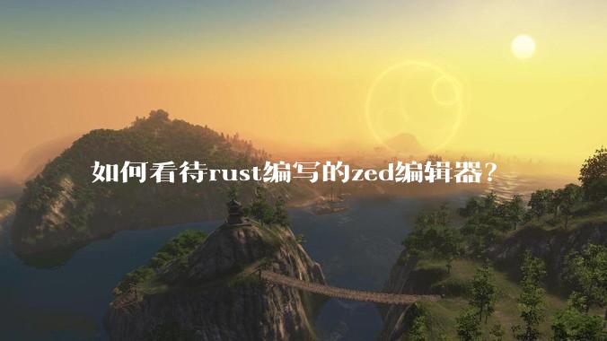 如何看待rust编写的zed编辑器？