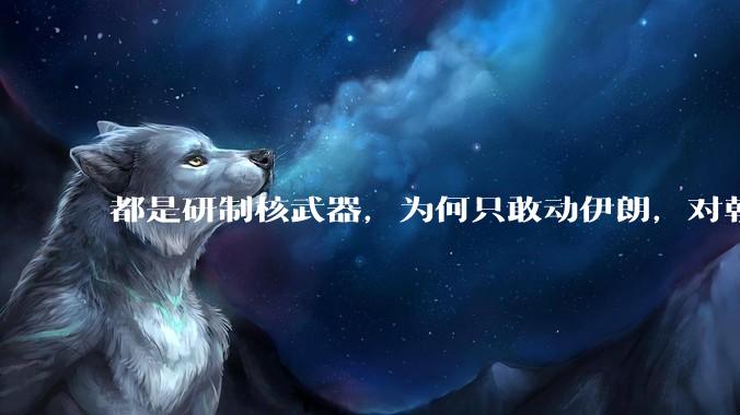 都是研制核武器，为何只敢动伊朗，对朝鲜确畏首畏尾？