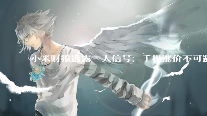 小米财报透露三大信号：手机涨价不可避免、汽车交付冲刺55万辆、AI暂不考虑商业化_业务_同比增长_收入
